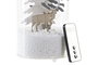 DKD Home Decor Decoración Luminosa Navidad Moderna Blanco Gris Cristal Led 12 x 27 x 12 cm (2 Unidades)