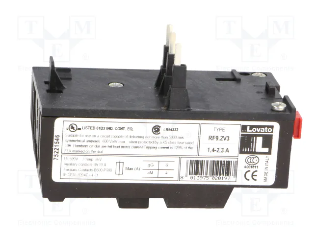 LOVATO ELECTRIC Relé térmico 1,4÷2,3A con agarres de tornillo
