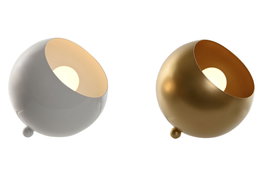 DKD Home Decor Lámpara de Sobremesa Metal Bola Surtido Blanco y Dorado
