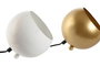 DKD Home Decor Lámpara de Sobremesa Metal Bola Surtido Blanco y Dorado