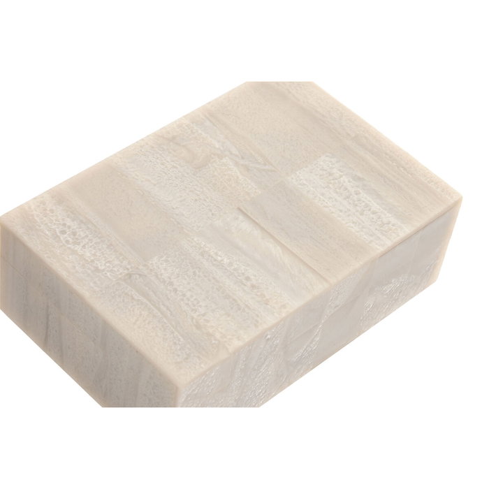 DKD Home Decor Set de 2 Joyeros de Resina y Mango Nacarado