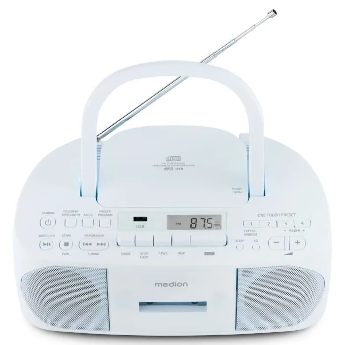 Medion Radio CD K7 FM 2x3W RMS AAAPE16805 Azul