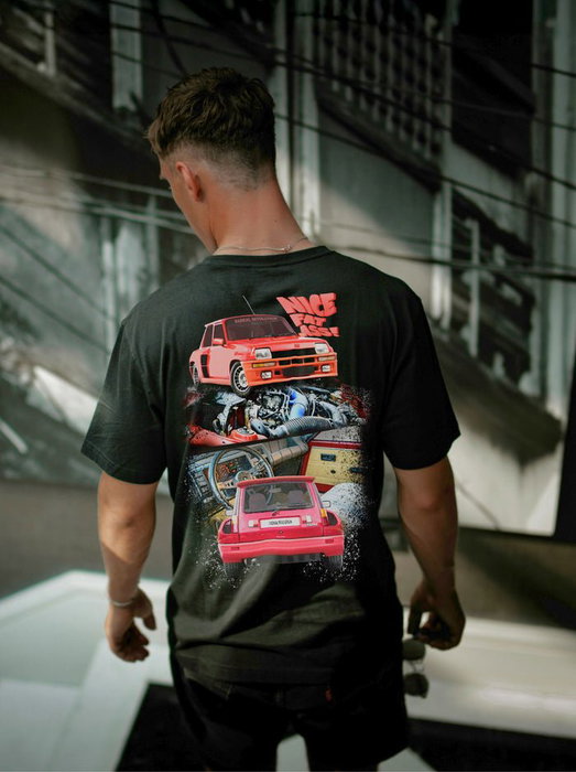 Camiseta de Manga Corta Hombre RADIKAL NICE FAT ASS Negro S Camiseta de Manga Corta Hombre RADIKAL NICE FAT ASS Negro S