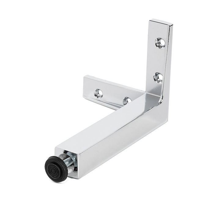 Mafos Pata Metálica Zamak Quadro Acabado Cromo Brillo Altura H140