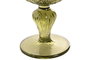 DKD Home Decor Set de 6 Copas de Cristal Verde con Relieve de Hojas, 250ml