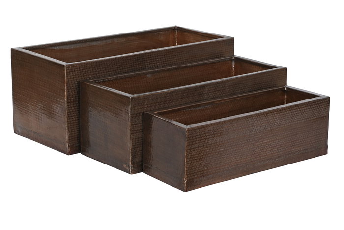 DKD Home Decor Macetero Moderno Dorado 43 x 40 x 100 cm Set de 3