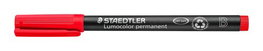 STAEDTLER Lumocolor Folienstift 1.0 - 2.5 mm Rojo con punta de rotulador permanente