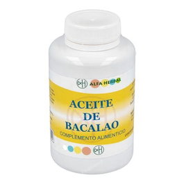 ALFA HERBAL Aceite de Bacalao 200 Perlas - Fuente de Vitamina A y D3, Antiinflamatorio, Soporte Cardiovascular y Nervioso