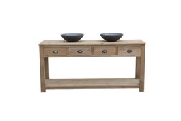 DKD Home Decor Mueble de Baño de Madera Reciclada de Pino 165x50x90 cm