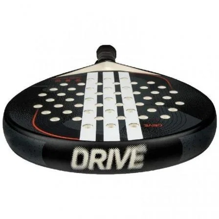 Adidas Paleta de Pádel Drive Negro 3.4 2025, Modelo de Control para Iniciación, Fibra de Vidrio, Forma Redonda, Balance Bajo, Goma EVA Soft, Ref. 204379