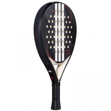 Adidas Paleta de Pádel Drive Negro 3.4 2025, Modelo de Control para Iniciación, Fibra de Vidrio, Forma Redonda, Balance Bajo, Goma EVA Soft, Ref. 204379