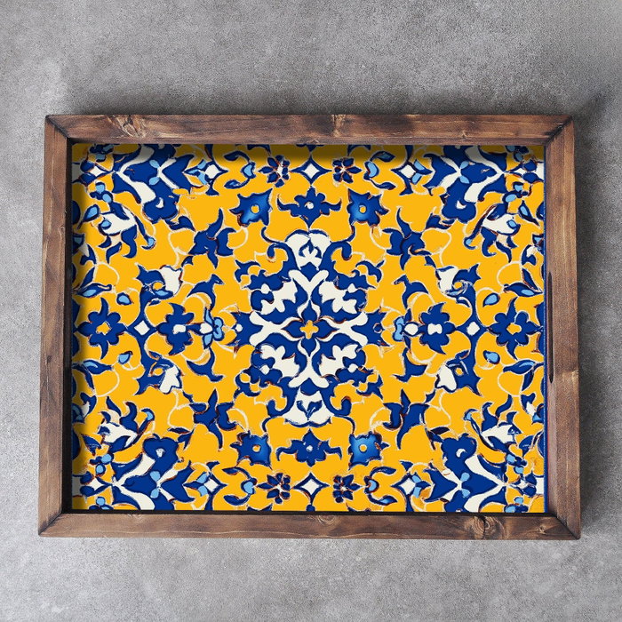 Aberto Design REF040 Bandeja de Madera Maciza 48 x 38 x 4 cm Decoración Hogar Funcional