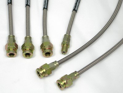 Black Diamond DHK625 BDDHK625 Latiguillos de Freno Metálicos (4 unidades) con Cubierta de Goma Opcional para Carretera y Pista