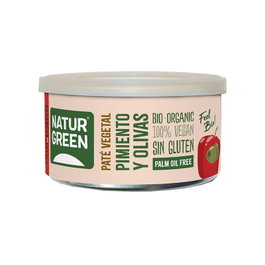 NATURGREEN Paté Bio de Pimiento y Aceitunas 125 g
