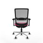 PIQUERAS Y CRESPO Silla de oficina Haches Rosa y Gris con Brazos 3D