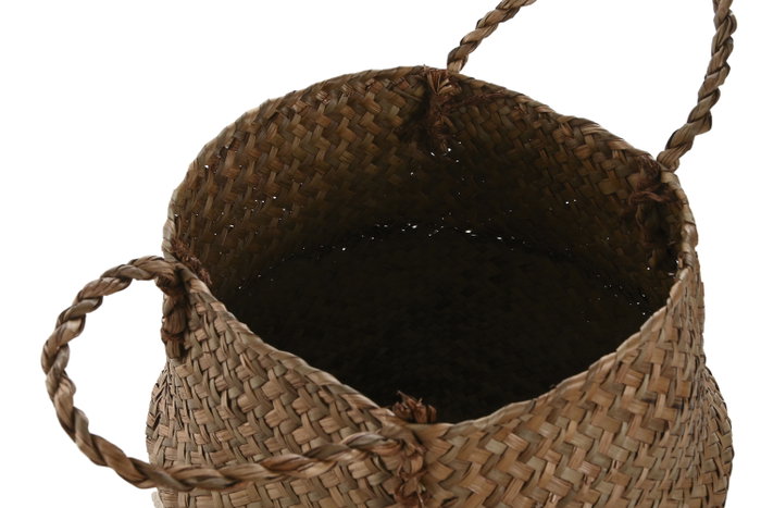 DKD Home Decor Cesta de Fibra FLECOS Natural y Blanco