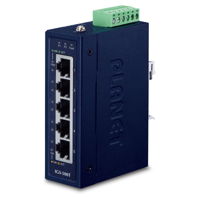 Planet IGS-500T Switch Industrial de 5 Puertos Gigabit Ethernet