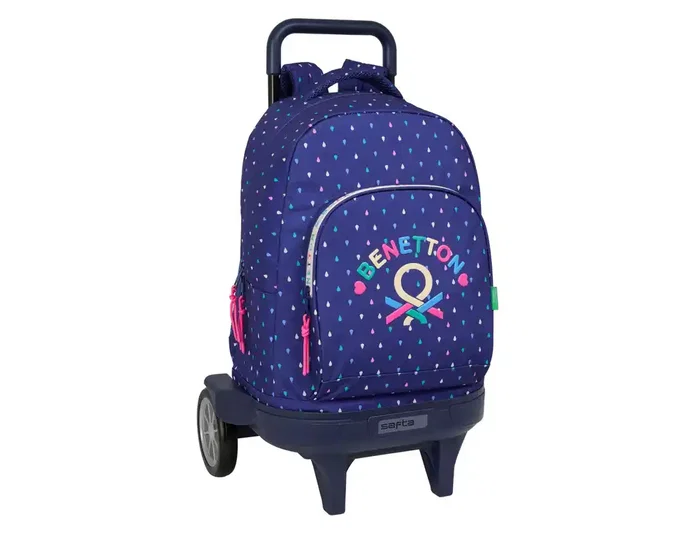 Safta Mochila con Ruedas Compact Evolution Benetton Drop