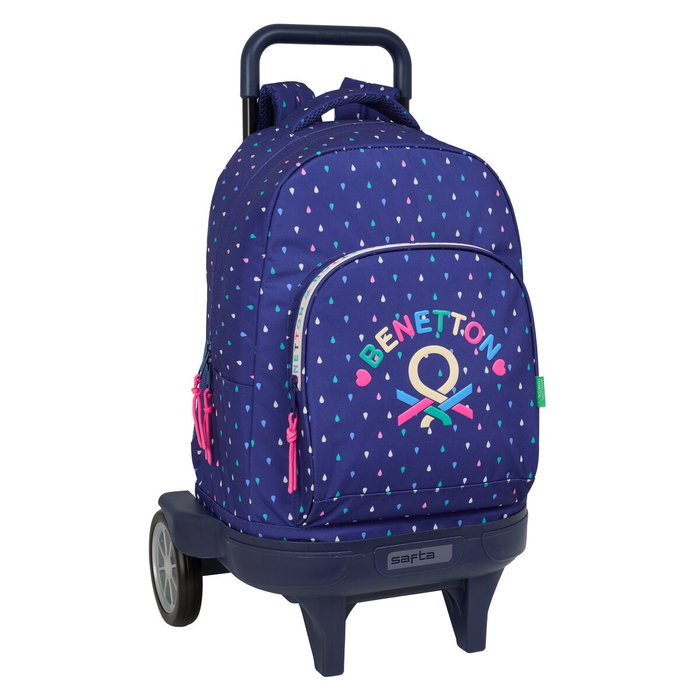 Safta Mochila con Ruedas Compact Evolution Benetton Drop