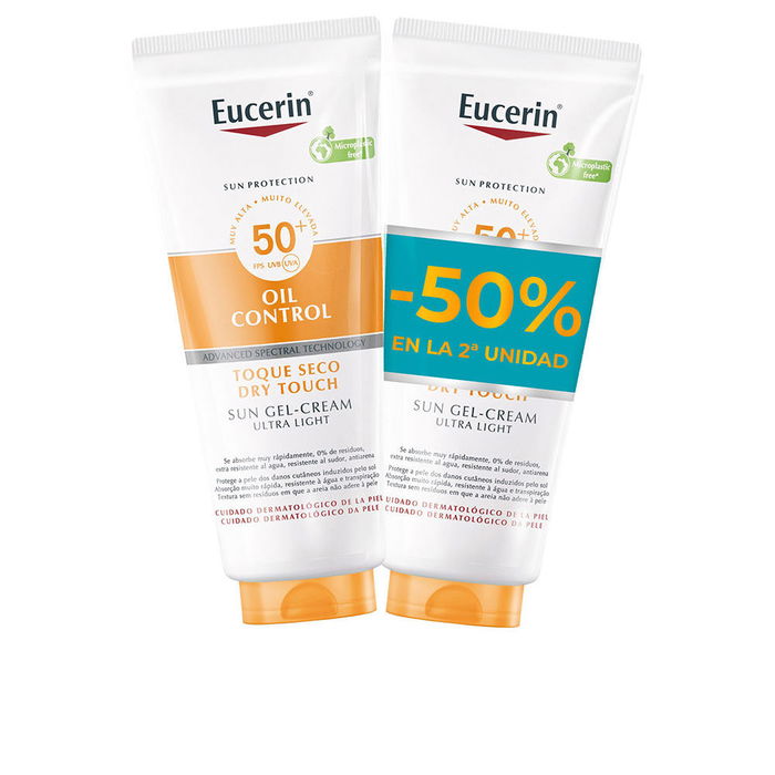 Eucerin SUN BODY OIL CONTROL gel-crema SPF50+ Pack 2 x 200 ml con Protección Solar para Piel Grasa Eucerin SUN BODY OIL CONTROL gel-crema SPF50+ Pack 2 x 200 ml con Protección Solar para Piel Grasa
