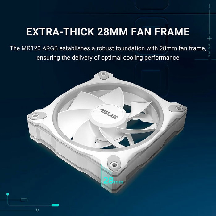 ASUS Prime MR120 Fan ARGB Reverse White Blanco 120mm PWM