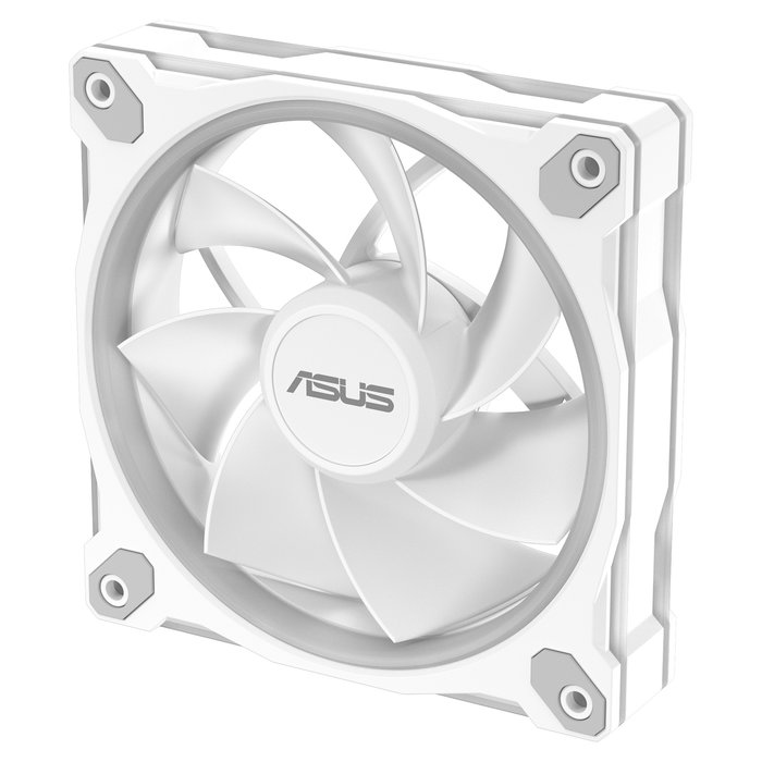 ASUS PRIME MR120 ARGB Reverse Ventilador para PC, 120 mm, PWM, Blanco, 1600 RPM, 58 CFM, Iluminación LED RGB