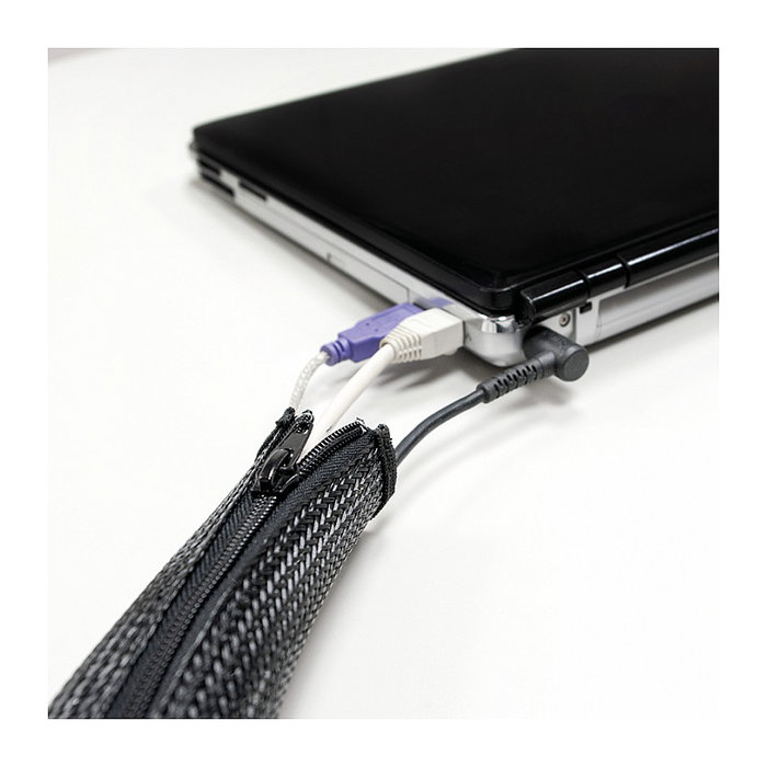 LogiLink KAB0048 Manguera para cables con cremallera, Diámetro 50 mm, Negro, 1m LogiLink KAB0048 Manguera para cables con cremallera, Diámetro 50 mm, Negro, 1m