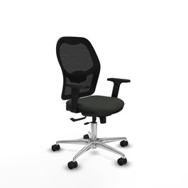 PIQUERAS Y CRESPO Silla de oficina Jorquera con mecanismo Sincro/Traslack, Negro