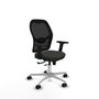 PIQUERAS Y CRESPO Silla de oficina Jorquera con mecanismo Sincro/Traslack, Negro