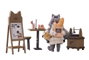 Decorated Life Collection Estatua PVC Tea Time Cats - Cat Town Bakery Staff & Customer Set 12 cm
