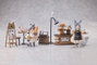 Decorated Life Collection Estatua PVC Tea Time Cats - Cat Town Bakery Staff & Customer Set 12 cm