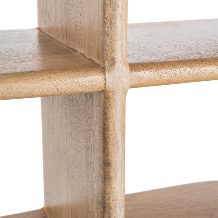 Estantería Natural Madera de Mango Salón 124 X 28 X 200 cm Estantería Natural Madera de Mango Salón 124 X 28 X 200 cm