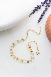 Heliophilia Silver NRZ999110 Pulsera de Plata de Ley 925 con Circón y Baño de Oro, Elegante y Atemporal para Mujer