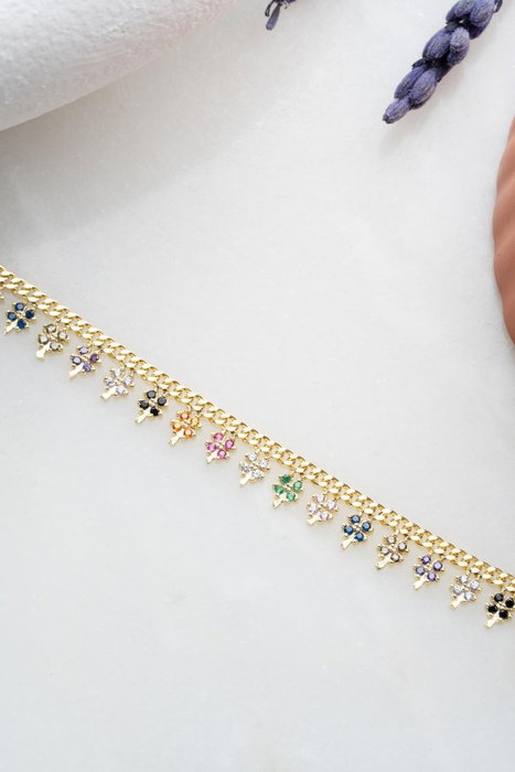 Heliophilia Silver NRZ999110 Pulsera de Plata de Ley 925 con Circón y Baño de Oro, Elegante y Atemporal para Mujer