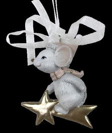 DKD Home Decor Figura Navidad Ratón Resina Surtido Aleatorio 4.5 x 9 x 7 cm (6 Unidades)