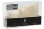 DKD Home Decor Vela Led Basicos Crudo 10 x 20 x 25 cm Set de 3