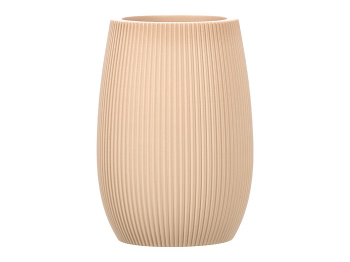 Berilo Vaso de Poliresina para Baño Beige Rayas 8x11x8 cm (Set de 12) Berilo Vaso de Poliresina para Baño Beige Rayas 8x11x8 cm (Set de 12)