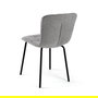 Versa Silla Tapizada Gris Claro 78x53 cm (4 Unidades)