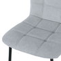 Versa Silla Tapizada Gris Claro 78x53 cm (4 Unidades)