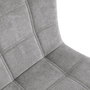 Versa Silla Tapizada Gris Claro 78x53 cm (4 Unidades)