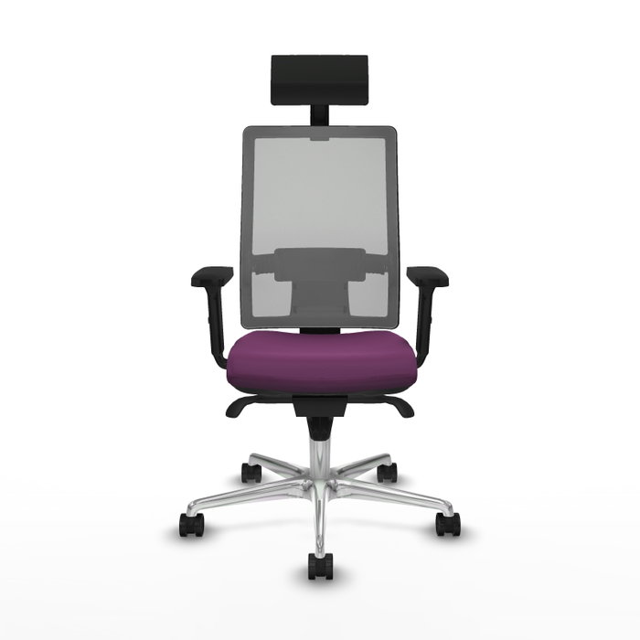 PIQUERAS Y CRESPO Silla de oficina Horna con mecanismo Sincro, Morado y Gris
