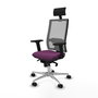 PIQUERAS Y CRESPO Silla de oficina Horna con mecanismo Sincro, Morado y Gris