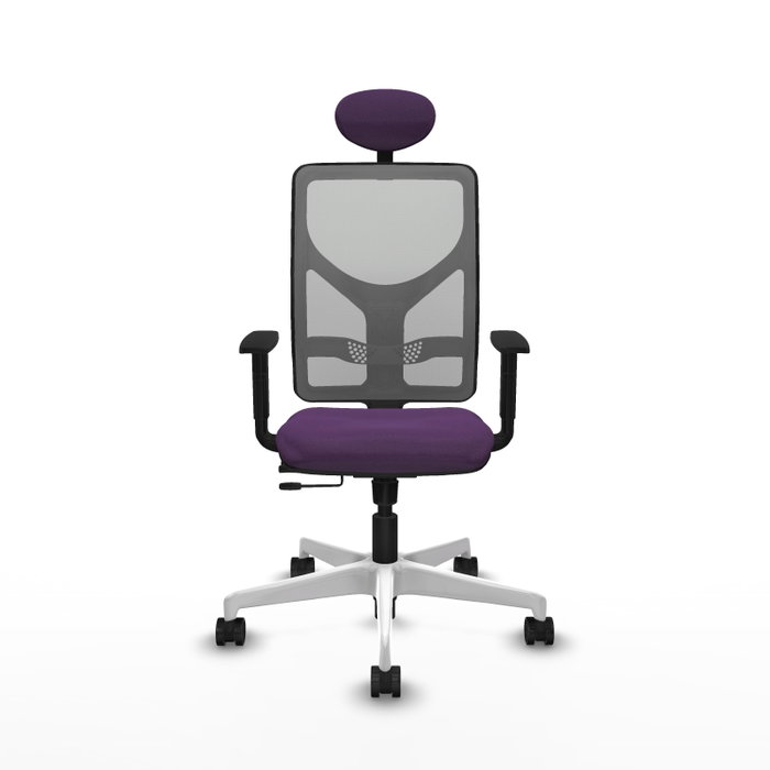 PIQUERAS Y CRESPO Silla de oficina Motilla con mecanismo Sincro/Traslack Morado y Gris