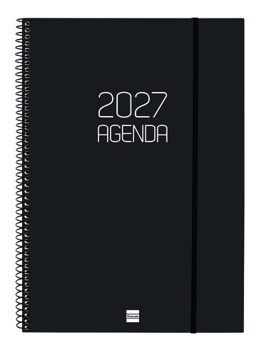 Finocam Agenda Anual 2027 Catalán Espiral Basic Opaque Negra Finocam Agenda Anual 2027 Catalán Espiral Basic Opaque Negra