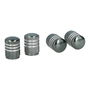 Lifetime Set 4 Tapones Rueda Coche Gris Aluminio Rosca 17x10mm