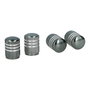 Lifetime Set 4 Tapones Rueda Coche Gris Aluminio Rosca 17x10mm