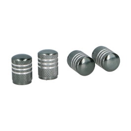 Lifetime Set de 4 tapones para rueda de coche gris plomo en aluminio