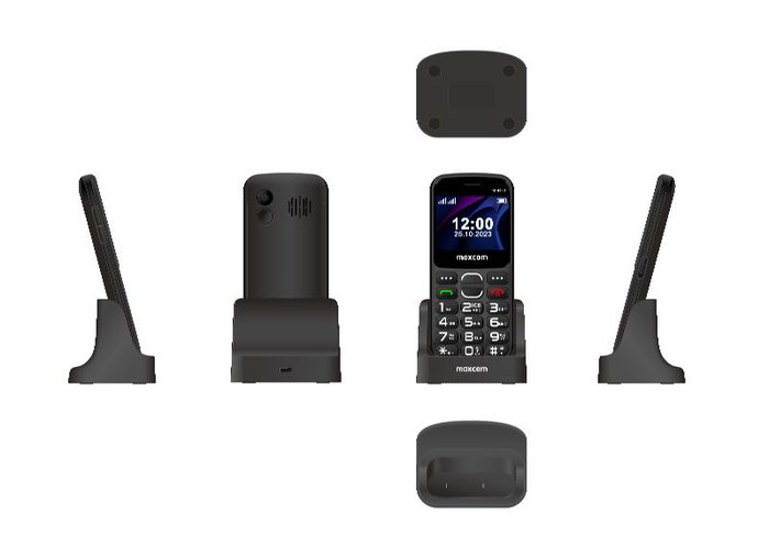 MAXCOM Teléfono Móvil 4G Senior con Base de Carga