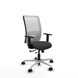 PIQUERAS Y CRESPO Silla de oficina Zulema Gris oscuro y Blanco