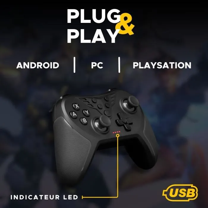 The G-Lab K-Pad Helium Controlador Gamer con Cable Negro The G-Lab K-Pad Helium Controlador Gamer con Cable Negro